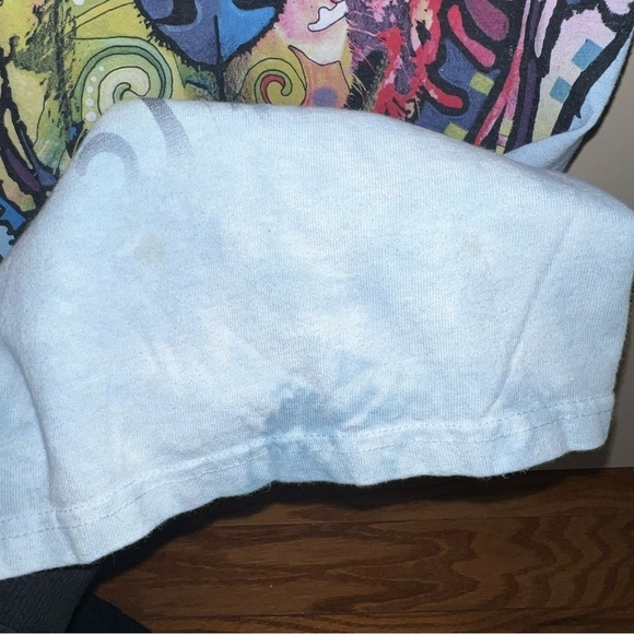 The Mountain Dog Is Love by Dean Russo Blue Tie Dye Dog Shirt Size L - Picture 7 of 10